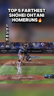 TOP 5 FARTHEST SHOHEI OHTANI HOMERUNS #shoheiohtani #top5 #mlb #sports #baseball #homerun #dodgers