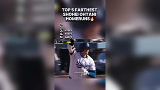 TOP 5 FARTHEST SHOHEI OHTANI HOMERUNS #shoheiohtani #top5 #mlb #sports #baseball #homerun #dodgers