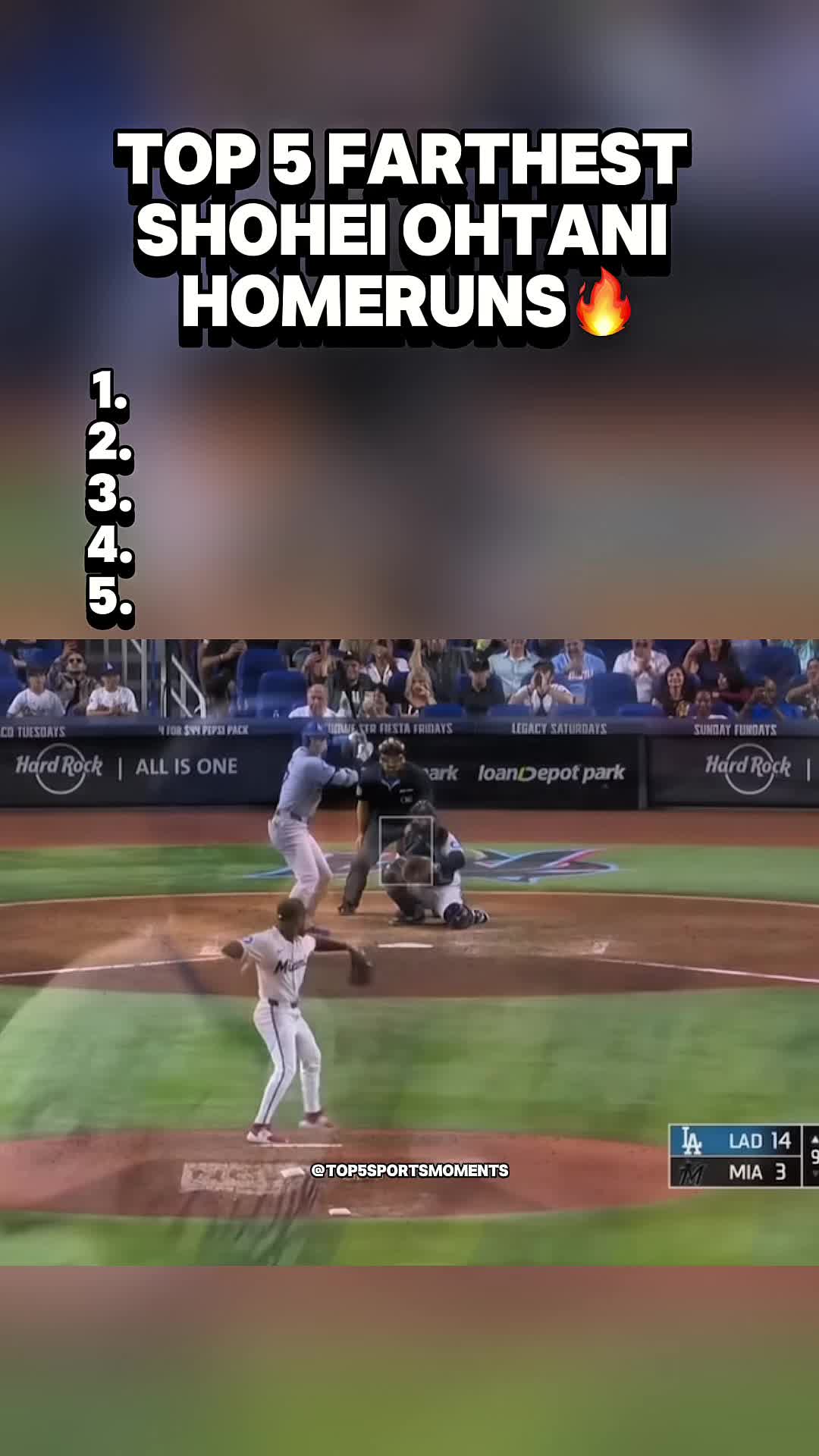 TOP 5 FARTHEST SHOHEI OHTANI HOMERUNS #shoheiohtani #top5 #mlb #sports #baseball #homerun #dodgers