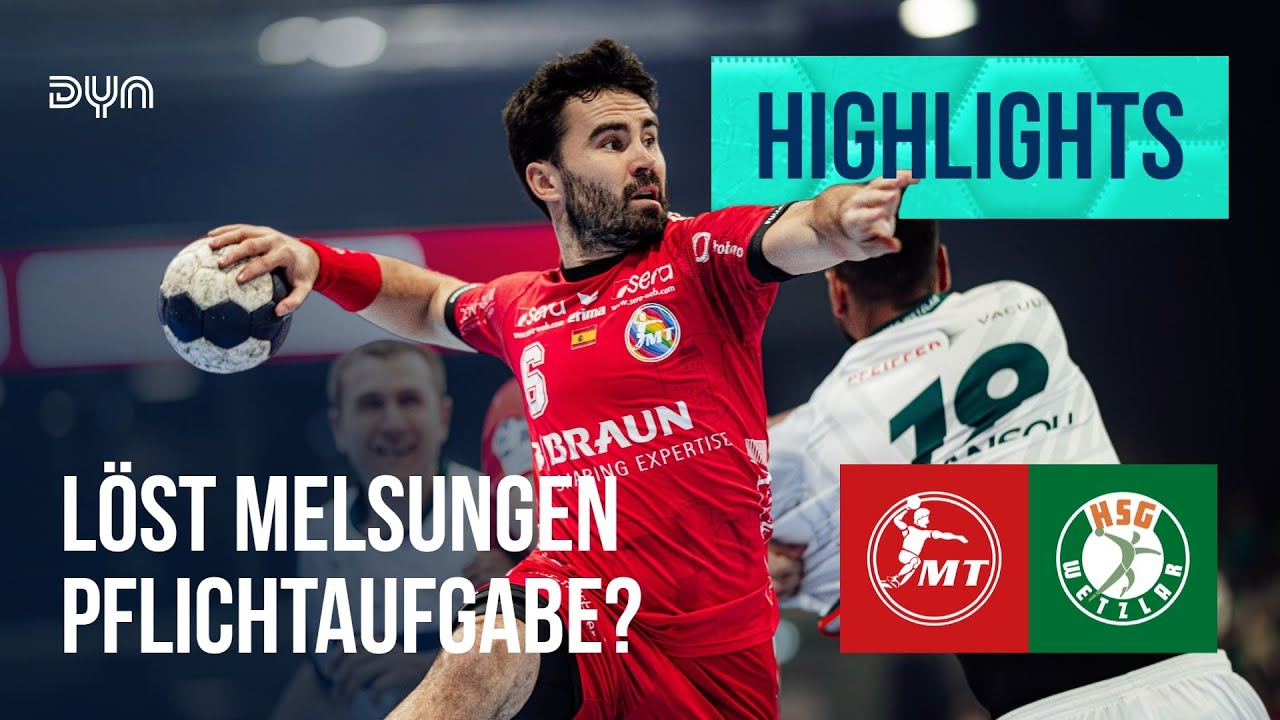 Highlights: MT Melsungen - HSG Wetzlar (Saison 2024/25) DAIKIN HBL | Dyn Handball