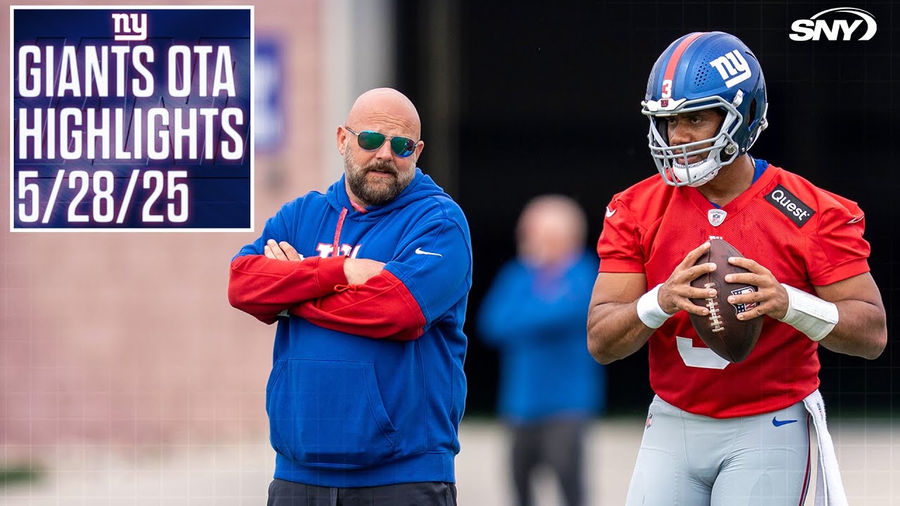 Russell Wilson, Jaxson Dart and Jameis Winston highlight action at Giants OTAs | Giants Highlights