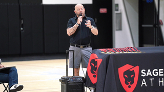 Student Athlete Lauryn Receives her Medal at Sagemont Prep Elementary Athletic Awards