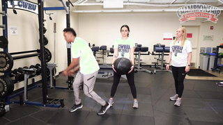 Rotational Medicine Ball Slam Drill- from: "Softball Strength & Performance: Intermediate Workouts "