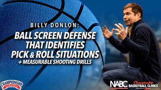 Billy Donlon: Ball Screen Defense to Identify Pick & Roll Situations + Measurable Shooting Drills