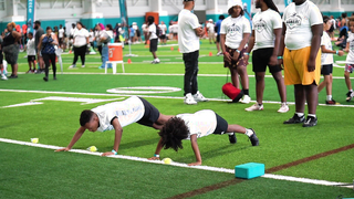 King & Kayleb Take On The Miami Dolphins Jr Dolphin Combine Experience
