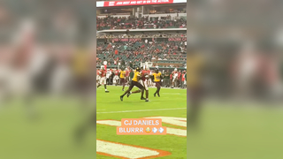 GOING DEEP. That celly was TUFF CJ Daniels scores on the deep ball...