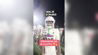 He SAVED THE DAY. Young QB is a BALLER 14 year old QB Malik Leonar...
