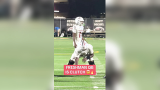 He SAVED THE DAY. Young QB is a BALLER 14 year old QB Malik Leonar...