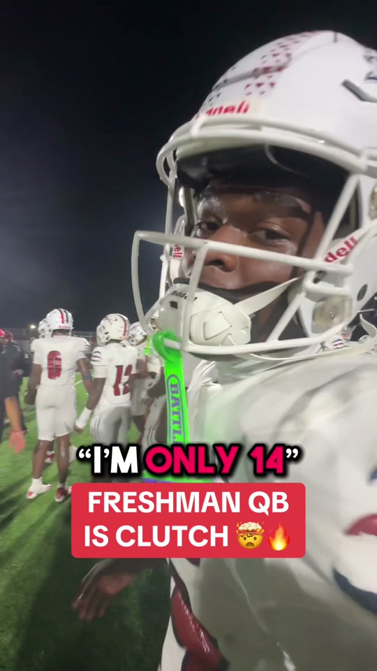 He SAVED THE DAY. Young QB is a BALLER 14 year old QB Malik Leonar...