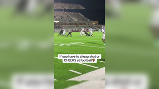 Only trash players cheap shot‍‼ #joshsmoore #football #fyp #high...