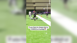 Only trash players cheap shot‍‼ #joshsmoore #football #fyp #high...