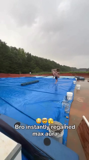 He walked off like nothing (via parkour_parker/TT) #viral #fyp #...