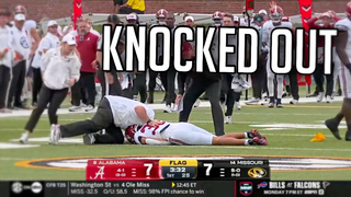 Derek Meadows KNOCKED OUT after huge hit | Alabama vs Missouri | College Football