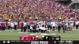 Derek Meadows KNOCKED OUT after huge hit | Alabama vs Missouri | College Football