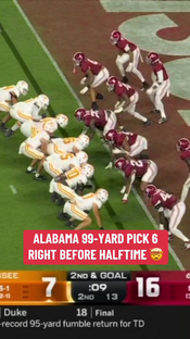 Zabien Brown created a HUGE momentum swing for the Tide in their riva...