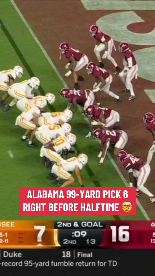 Zabien Brown created a HUGE momentum swing for the Tide in their riva...