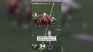 What a way to hit the over #cowboys #commanders #daronbland #nflwee...