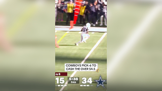 What a way to hit the over #cowboys #commanders #daronbland #nflwee...
