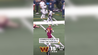 What a way to hit the over #cowboys #commanders #daronbland #nflwee...