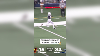 What a way to hit the over #cowboys #commanders #daronbland #nflwee...