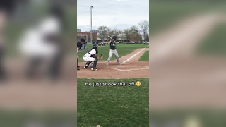 He’s tough (via tmeucci_3/Instagram) #baseball #tuff #swing #homeru...