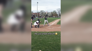 He’s tough (via tmeucci_3/Instagram) #baseball #tuff #swing #homeru...