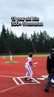 13 year old hits 300+ ft homerun in @Perfect Game tournament. #homeru...