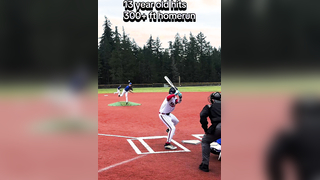 13 year old hits 300+ ft homerun in @Perfect Game tournament. #homeru...