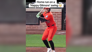 He really went for it #mlb #happygilmore #baseball #homerun #orioles