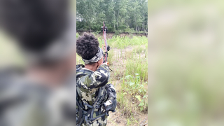 Getting some target shots in!! The sound of hiyting foam is like no o...