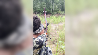 Getting some target shots in!! The sound of hiyting foam is like no o...