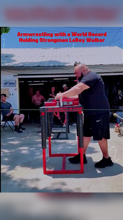 Arm wrestling with a world record holding strongman leroy walker#stro...