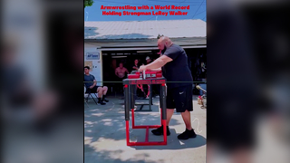 Arm wrestling with a world record holding strongman leroy walker#stro...