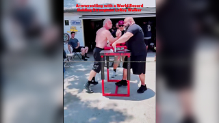 Arm wrestling with a world record holding strongman leroy walker#stro...