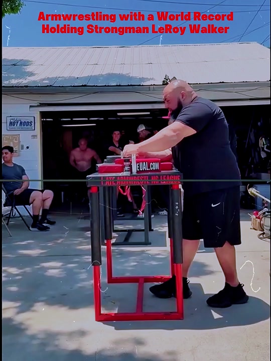 Arm wrestling with a world record holding strongman leroy walker#stro...