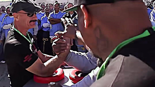 Pro Armwrestler gets surprised by inmate #armwrestle #armwrestler ...