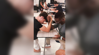 arm wrestling in class . #armwrestling