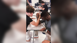 arm wrestling in class . #armwrestling