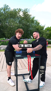 Arm wrestling challenge! @Dakota Unrau @Shan #gymbro #armwrestling #s...