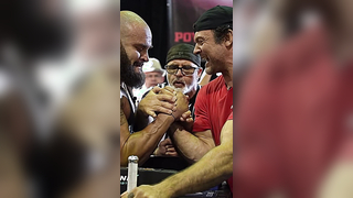 When Devon showed a master class to Braun Strowman #armwrestling #d...