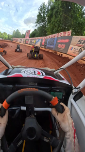 POV: You pin it to the cushion and high side the field. #racing #spri...