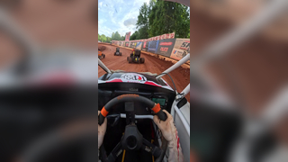 POV: You pin it to the cushion and high side the field. #racing #spri...