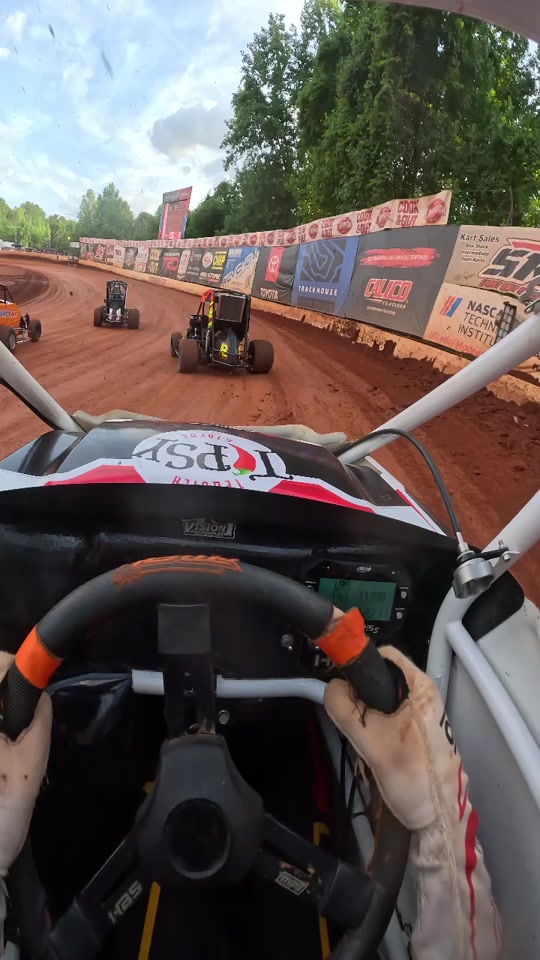 POV: You pin it to the cushion and high side the field. #racing #spri...