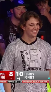 Kid went out with a BANG! #cornhole #professionalcornhole #cornhole...