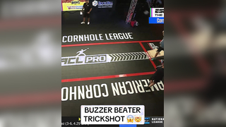 WITH NO TIME LEFT #TheOcho #Cornhole #trickshot #buzzerbeater