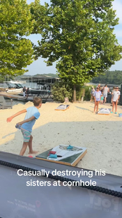 Humbling his sisters one shot at a time. #tiktok #lakeoftheozarks #lo...