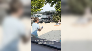 Humbling his sisters one shot at a time. #tiktok #lakeoftheozarks #lo...