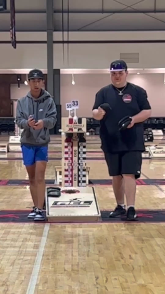 Why shoot it, when you can roll it. #fyp #foryou #cornhole #bags #tre...