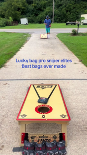 #americancornhholeleague #4bagger #throwlucky #cornhole