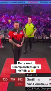 Never seen anybody get this hyped at darts #worldchampionship #darts ...